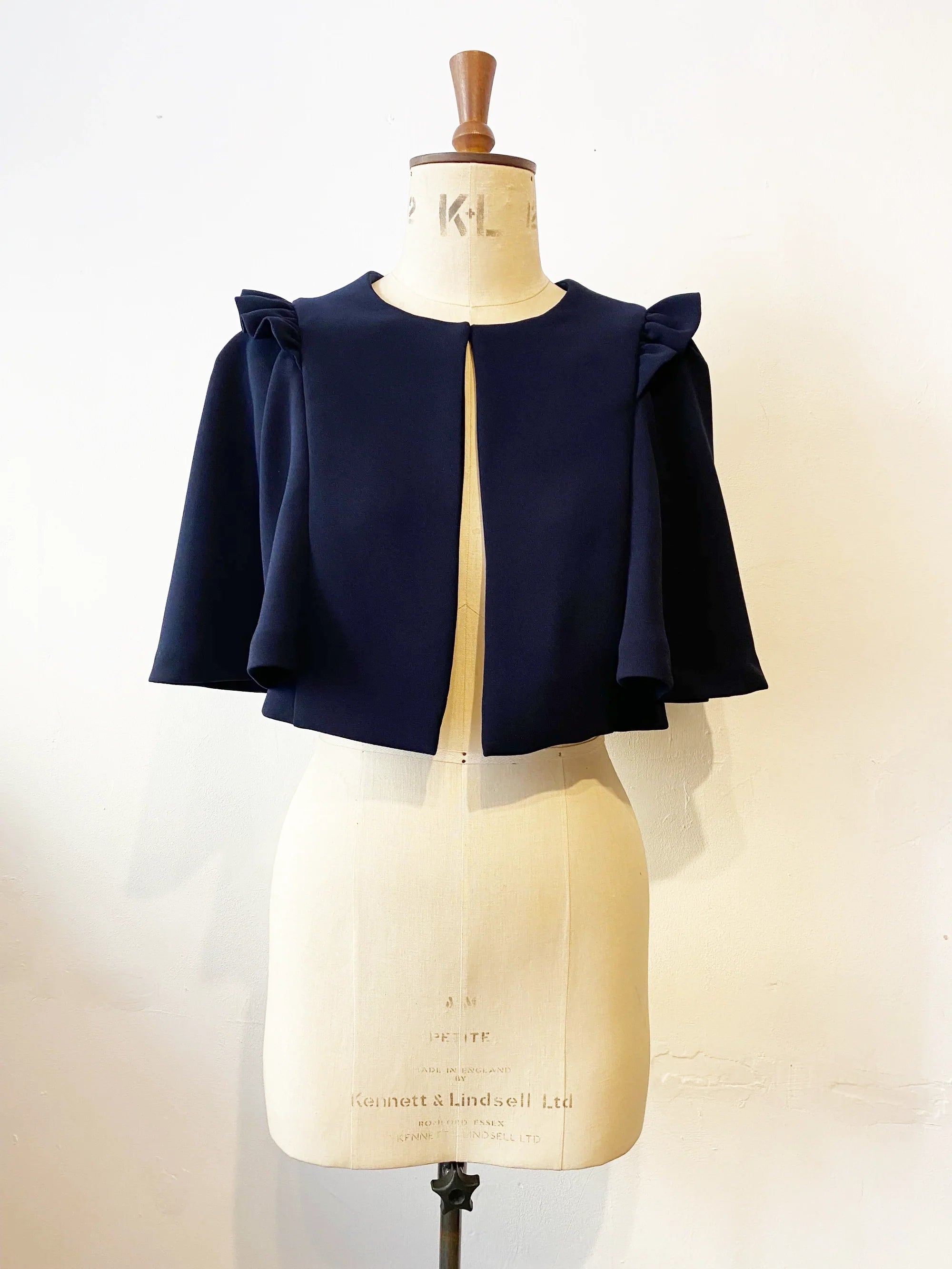 Totty Rocks Navy shoulder cape