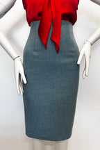 Audrey Tweed High Waisted Pencil Skirt