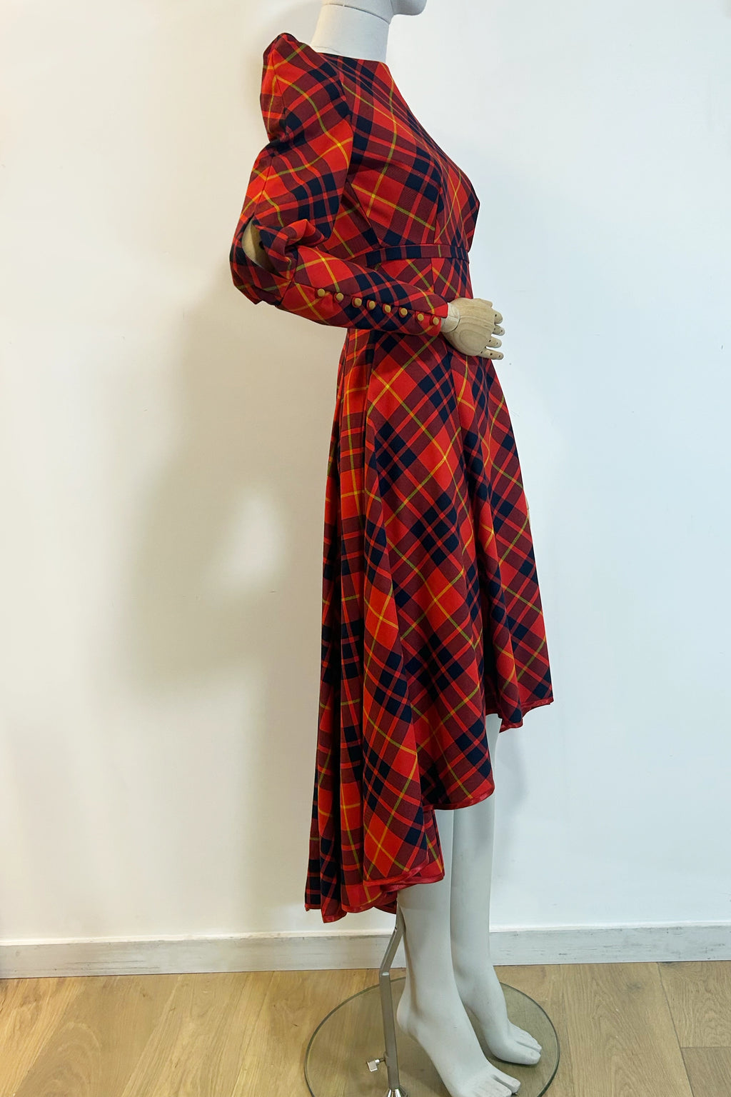 Barbara Tartan Wasserfallkleid