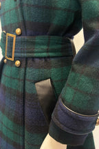 Blackwatch Cashmere and Nappa Military Coat