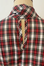 Eliza Tartan Tie Neck Shirt