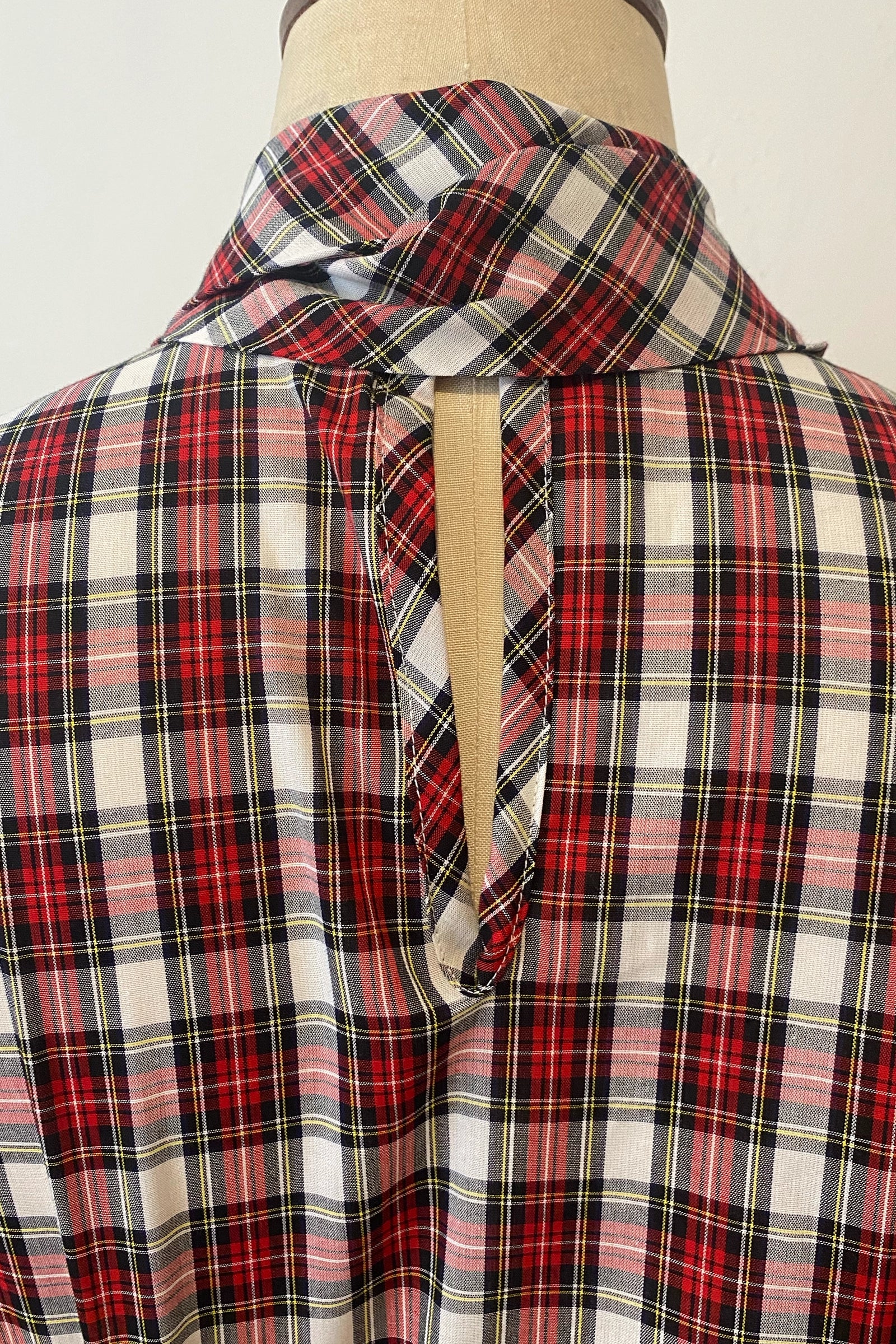 Eliza Tartan Tie Neck Shirt