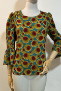 Sunflowers Fiesta Tie Back Top