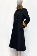 Melton Wool & Leather Military Coat