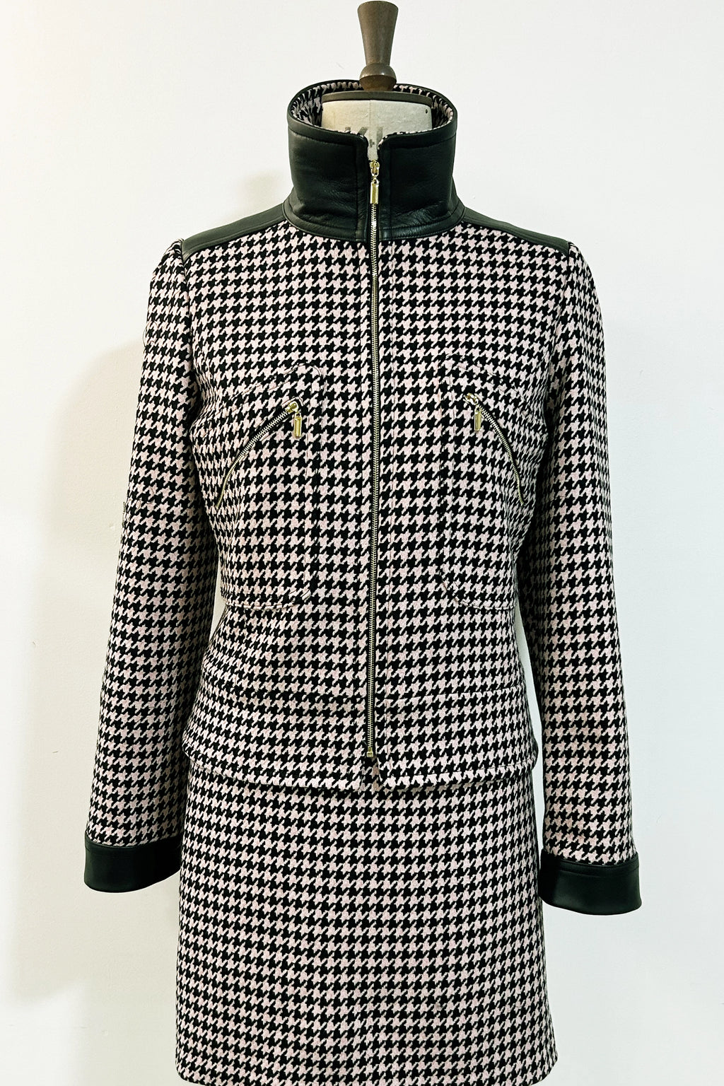 Marianne-Jacke mit Hahnentrittmuster