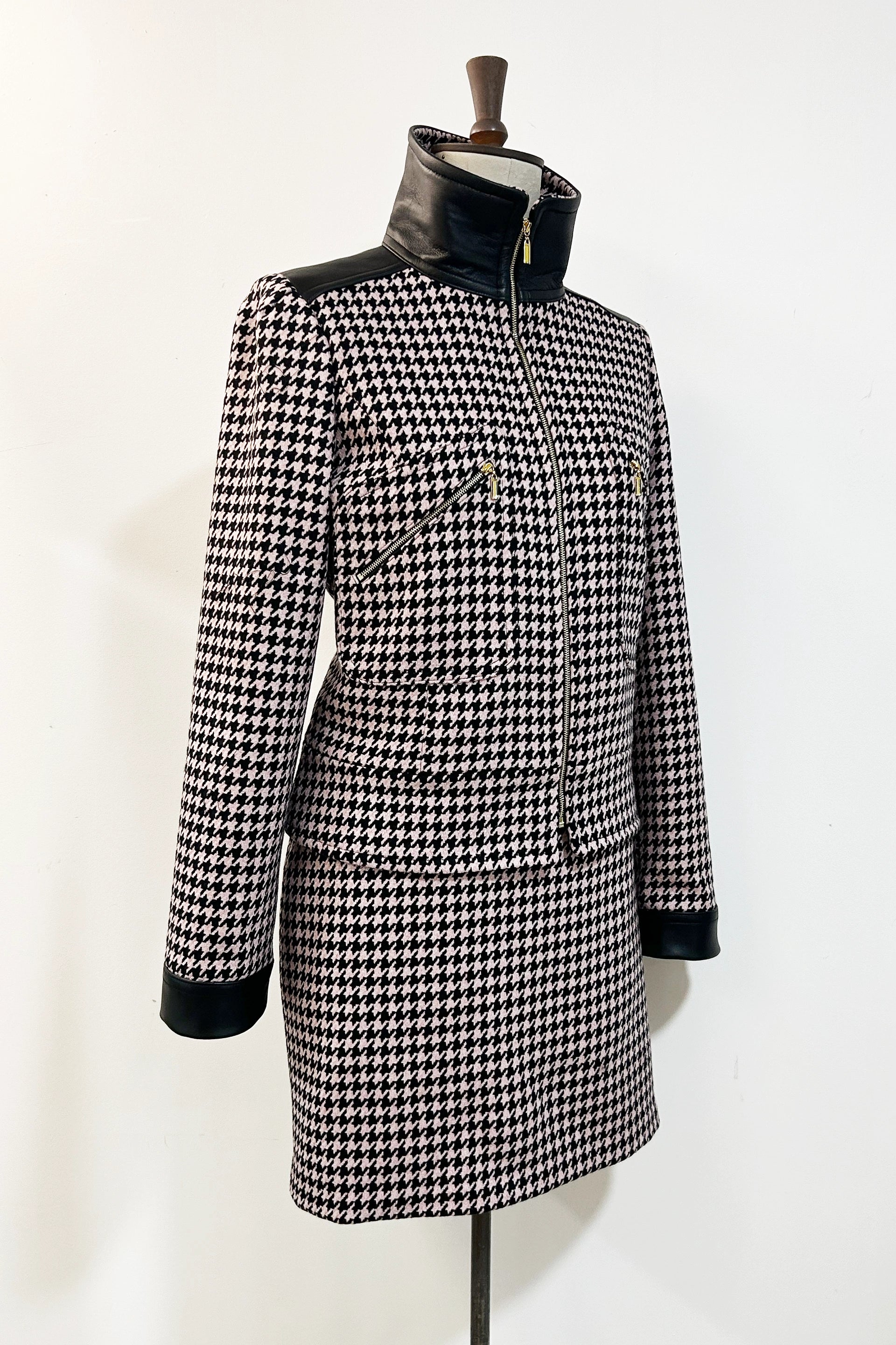 Marianne-Jacke mit Hahnentrittmuster