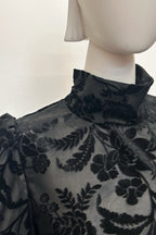 Orla Cut Velvet Bell Sleeve Top