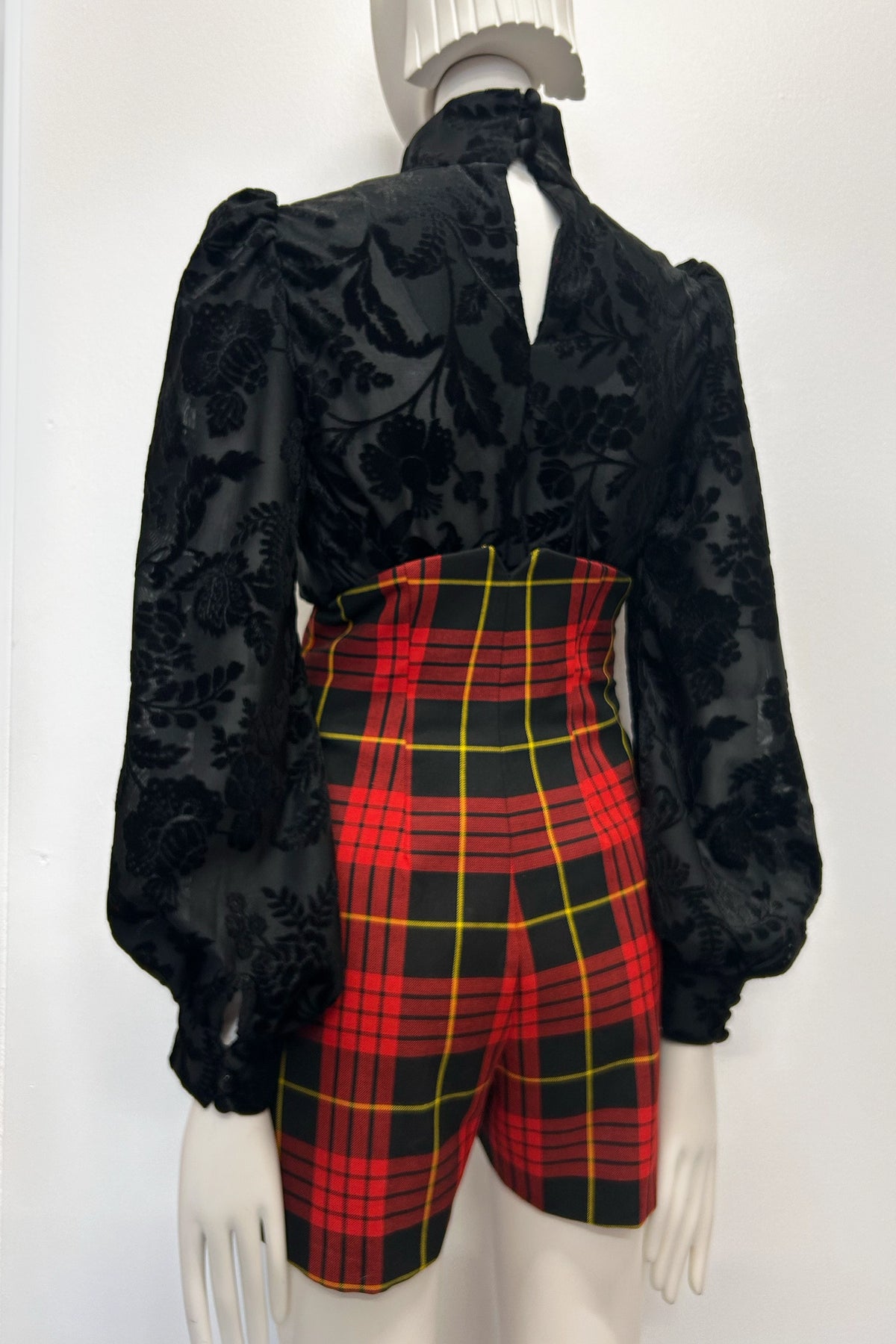 Orla Cut Velvet Bell Sleeve Top