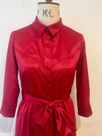 Satin-Cowgirl-Hemdblusenkleid
