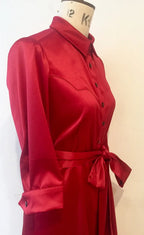 Satin-Cowgirl-Hemdblusenkleid