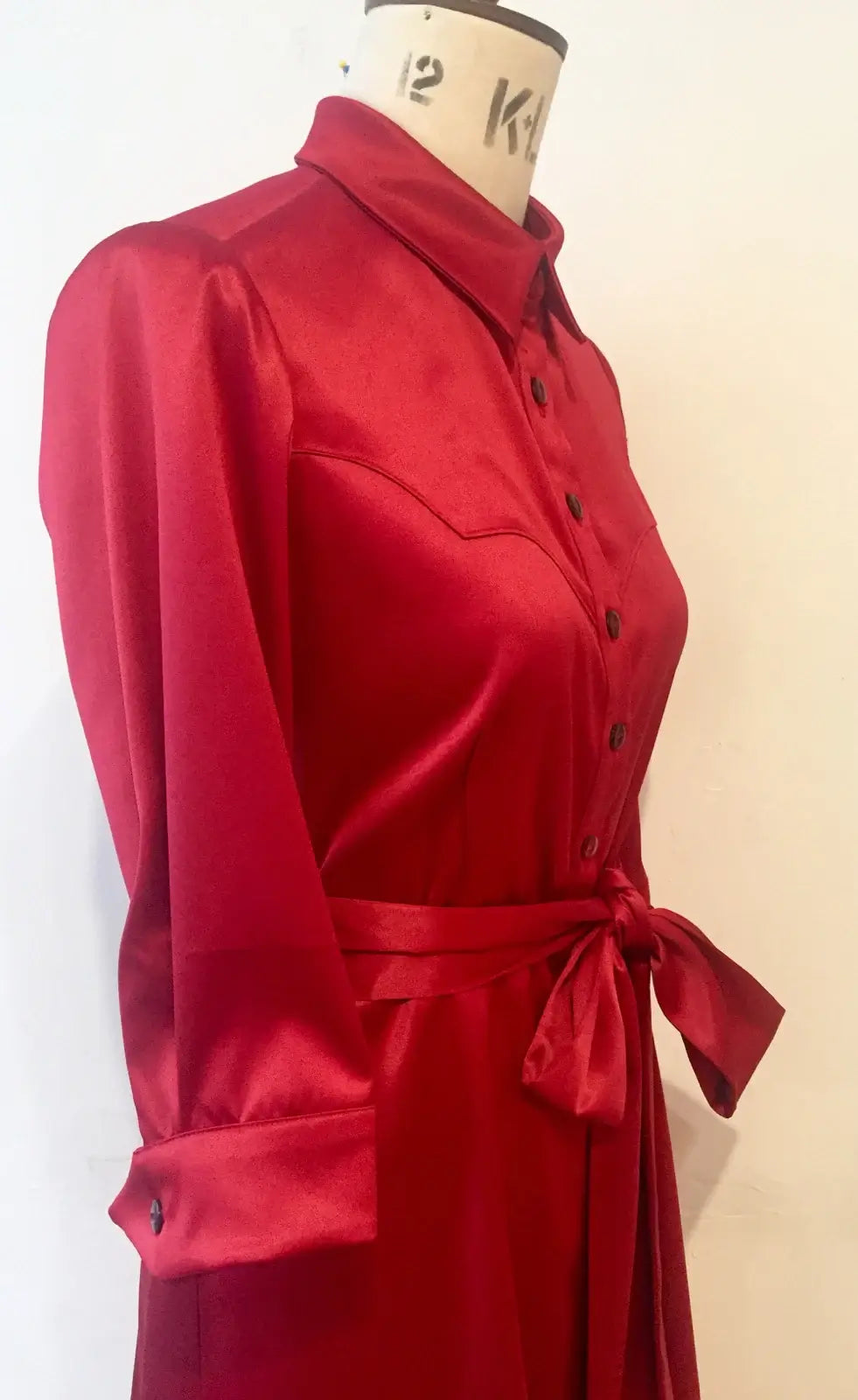 Satin-Cowgirl-Hemdblusenkleid