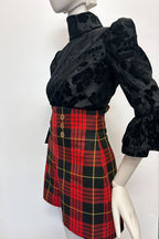 High Waisted Tartan Shorts