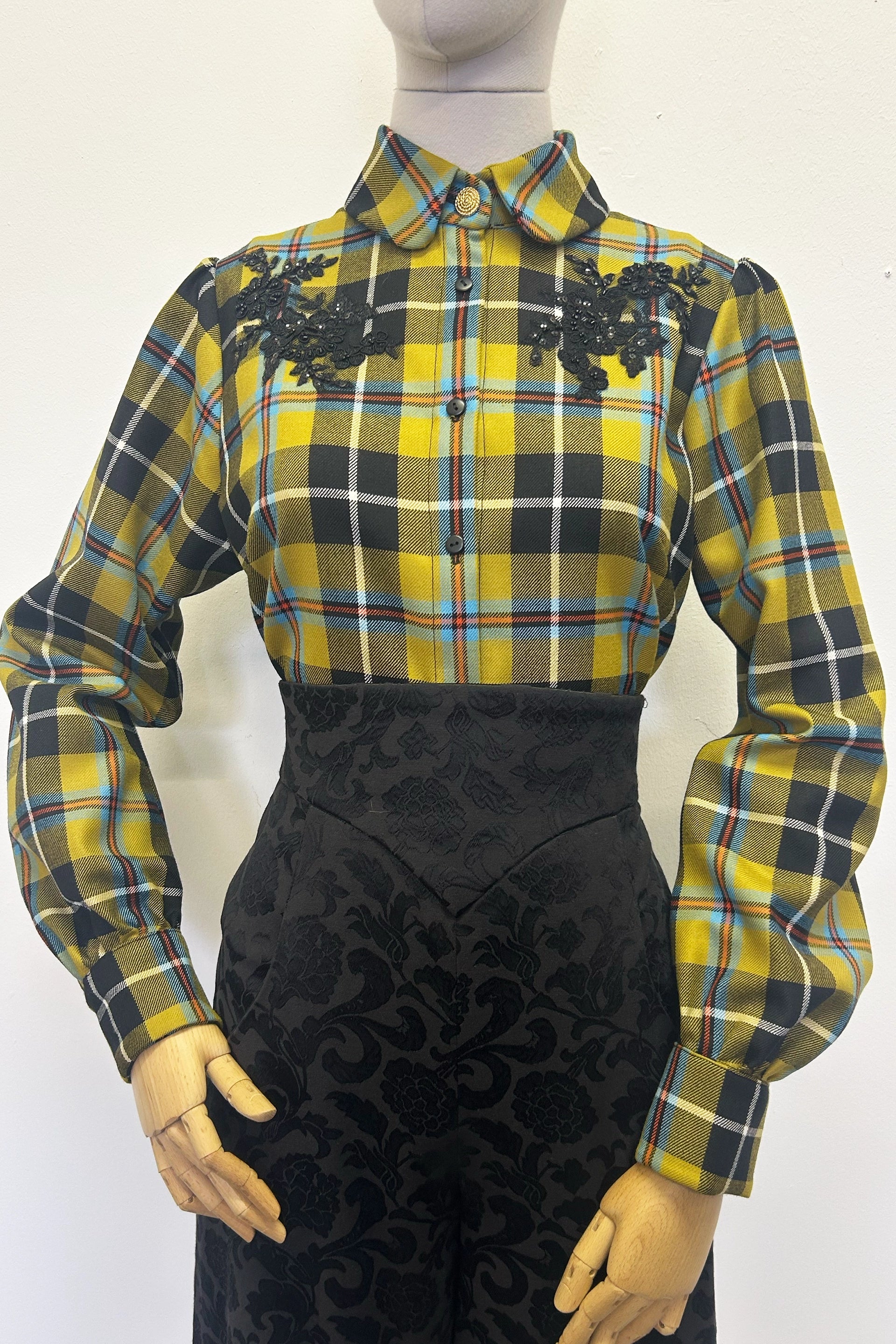 Pure Wool Beaded Tartan Mod Shirt