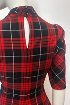3/4 Sleeve Blitz Tartan Waterfall Dress