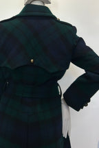 Blackwatch Cashmere and Nappa Military Coat