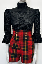 High Neck Velvet Fiesta Top