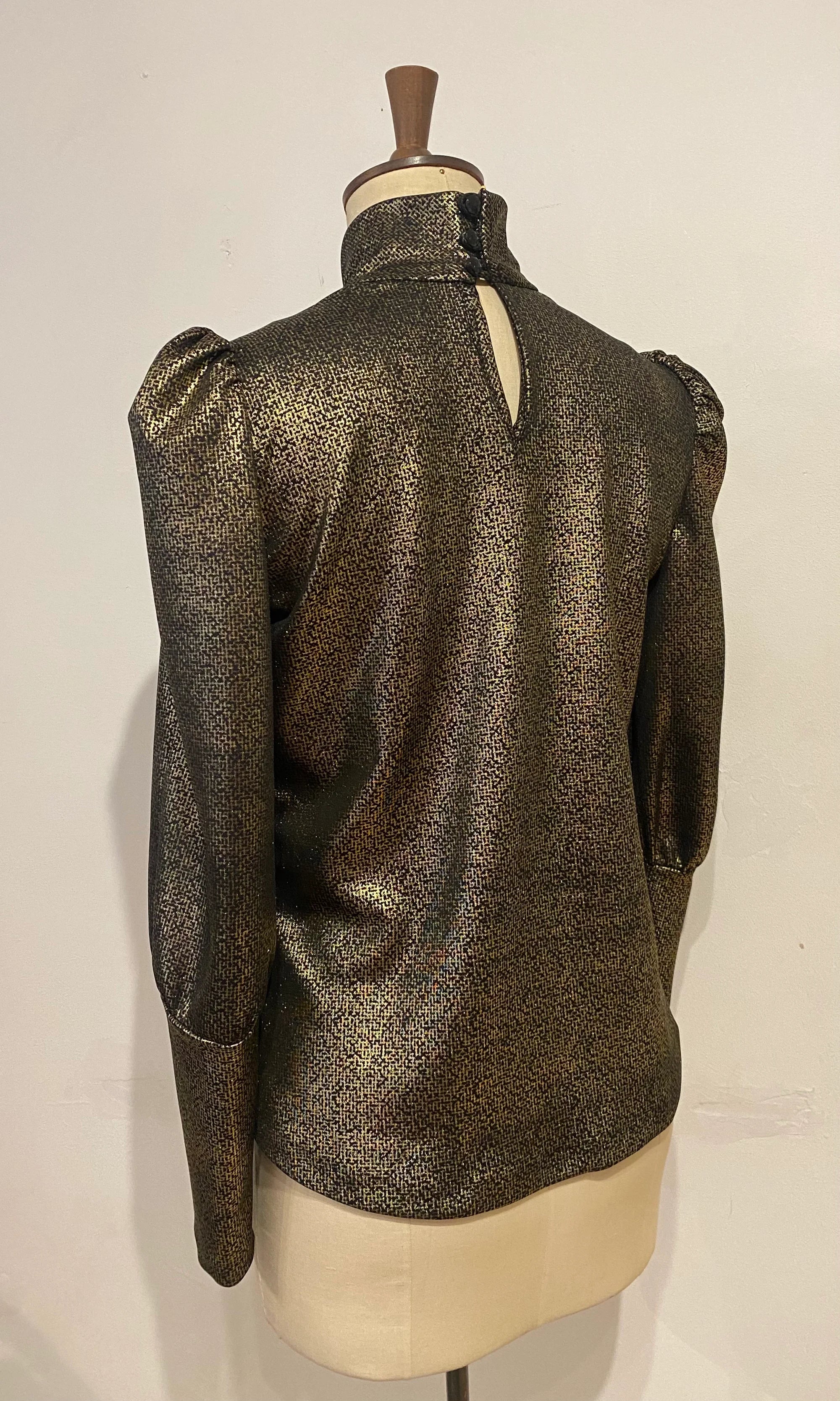 High Neck Metallic Nico Top