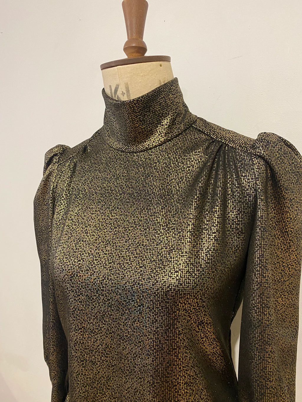 High Neck Metallic Nico Top