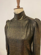 High Neck Metallic Nico Top