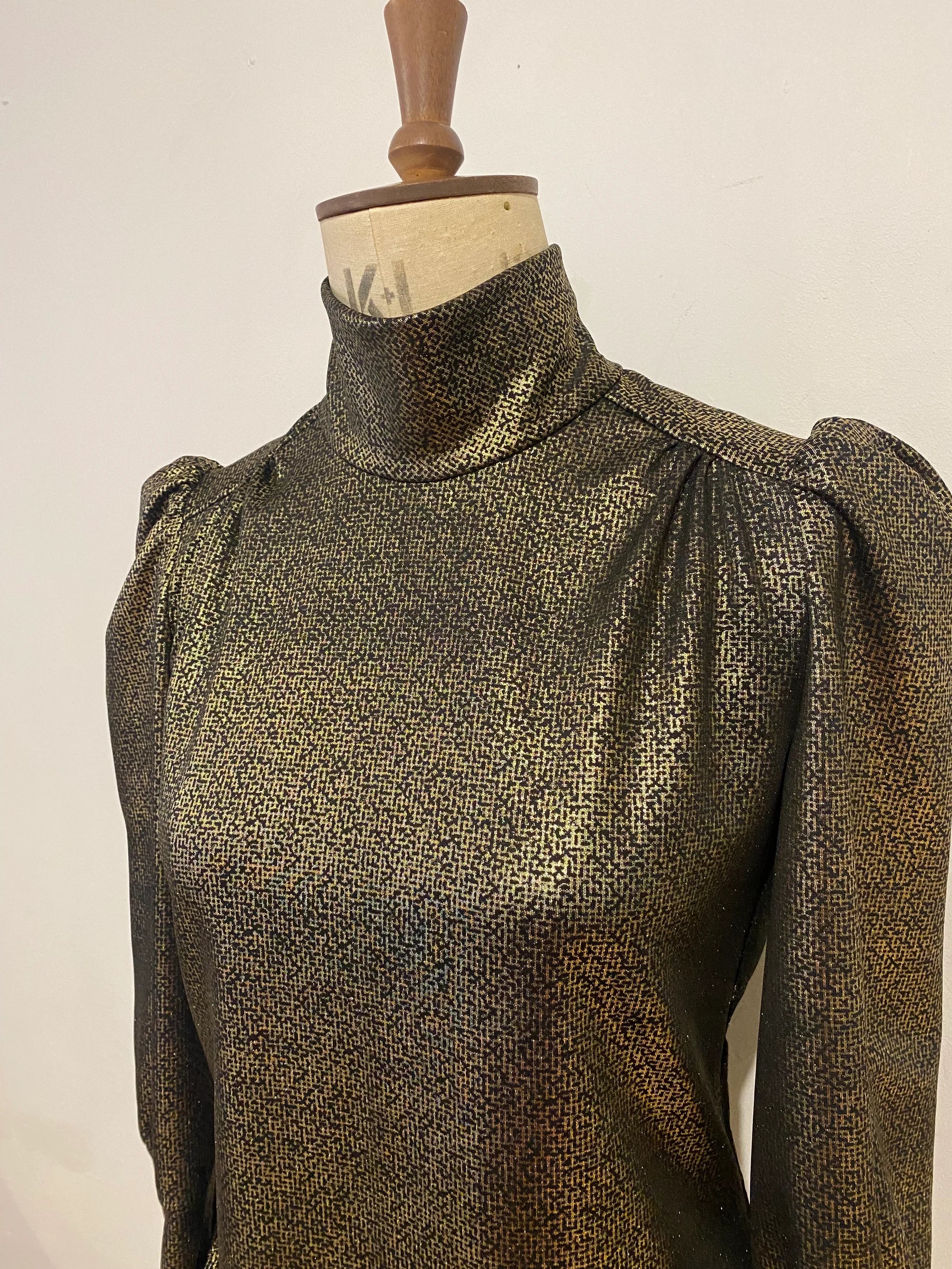 High Neck Metallic Nico Top