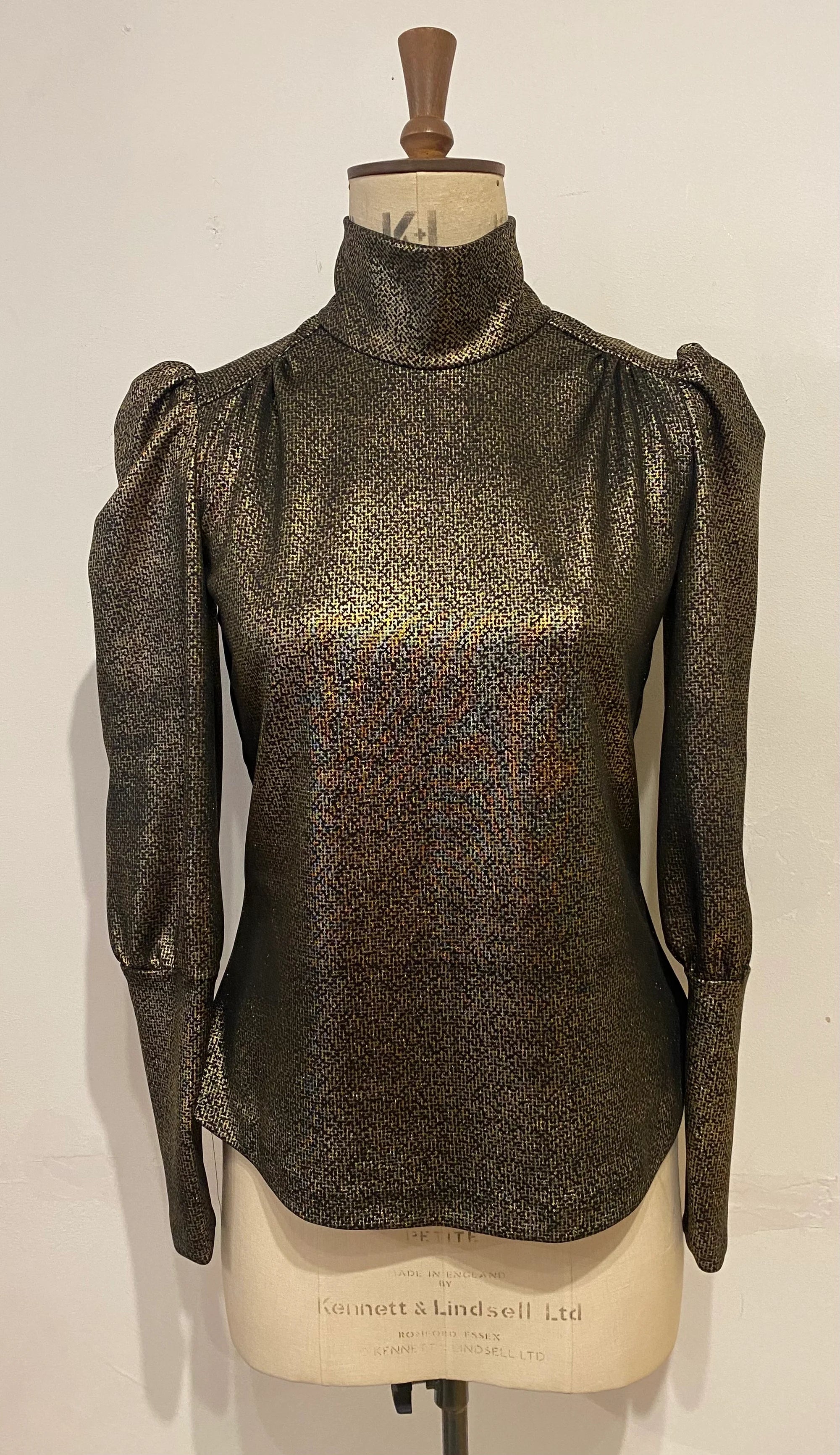 High Neck Metallic Nico Top