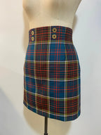 High Waist Tartan Minirock