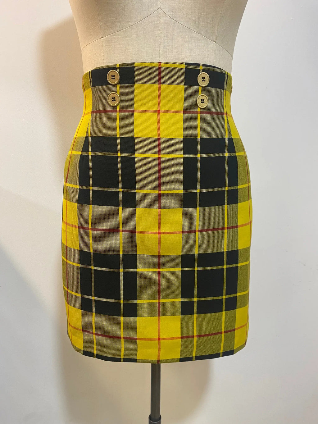 High Waist Tartan Minirock