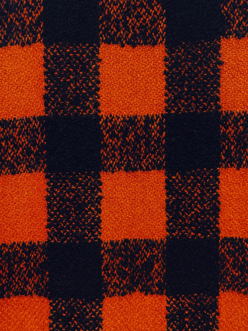 High-Waist Wool Check Mini Skirt