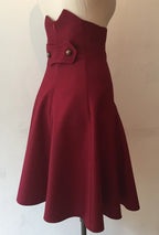 High Waisted Flare Skirt