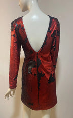 Stardust Flip Sequin Dress – Low Back Long Sleeve Party Mini