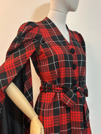 Tartan Tatyana Cape-Mantel