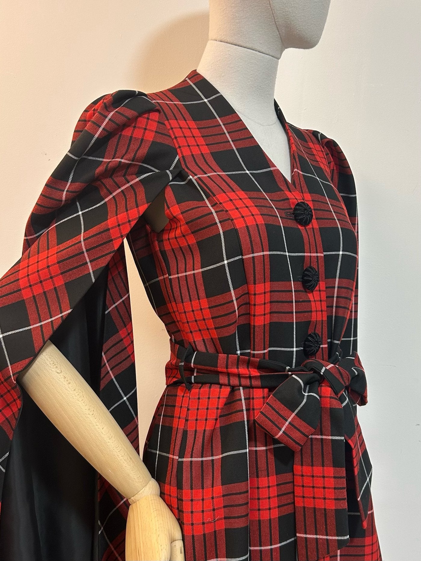 Tartan Tatyana Cape Coat