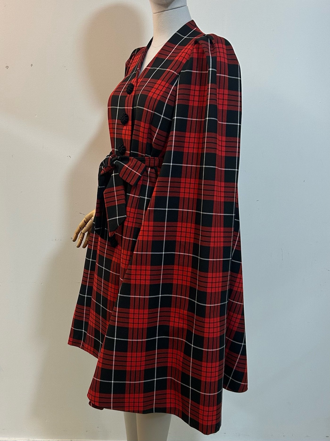 Tartan Tatyana Cape Coat