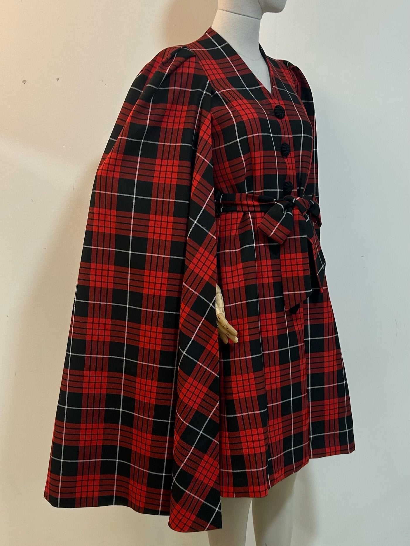 Tartan Tatyana Cape-Mantel