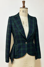 Tartan Single Button Coachwoman Jacket