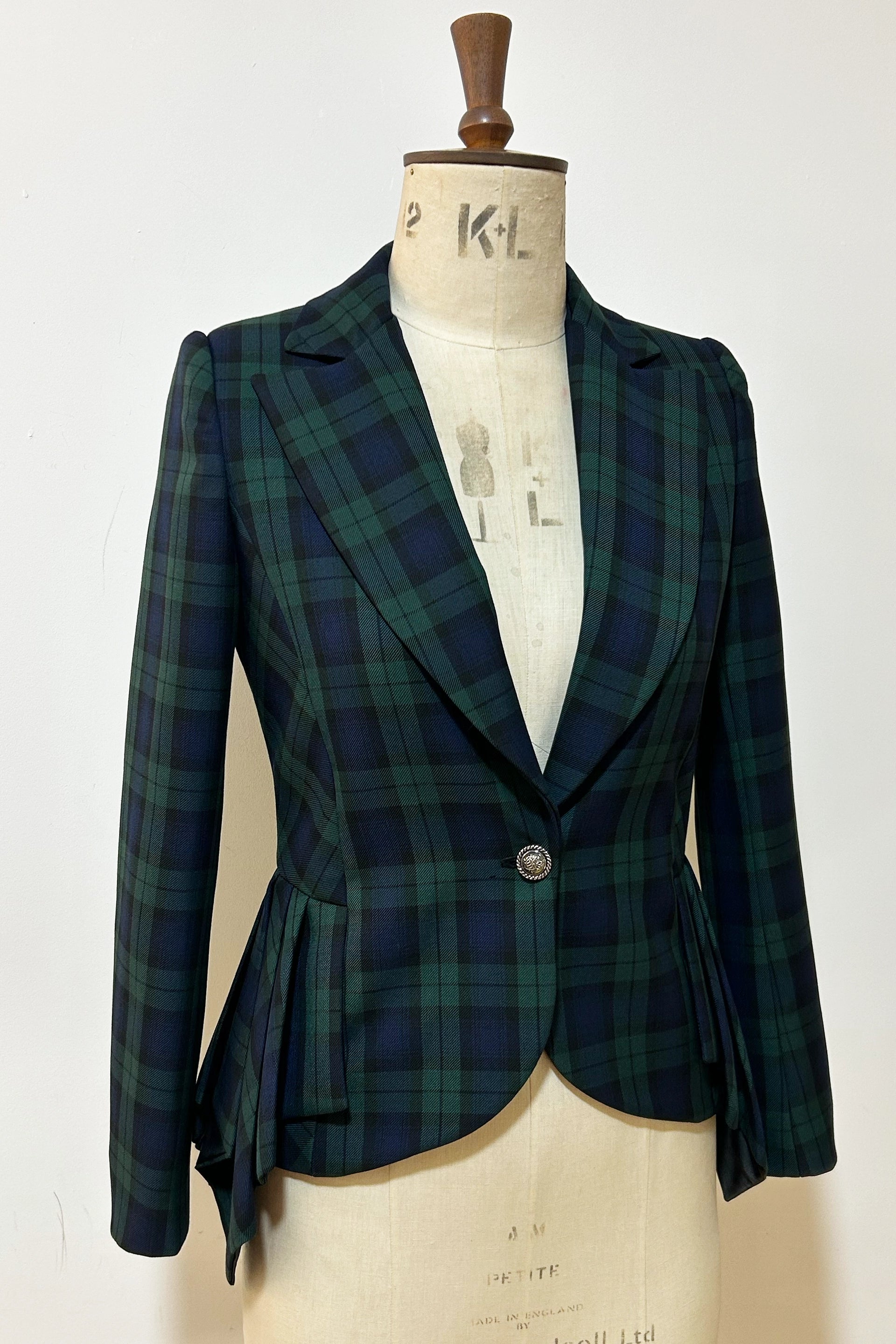 Tartan Single Button Coachwoman Jacket