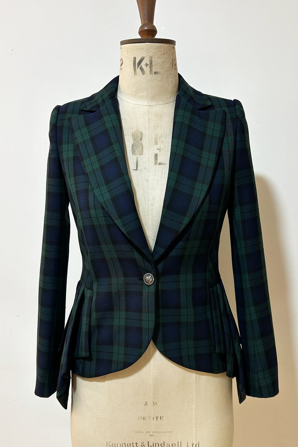 Tartan Single Button Coachwoman Jacket