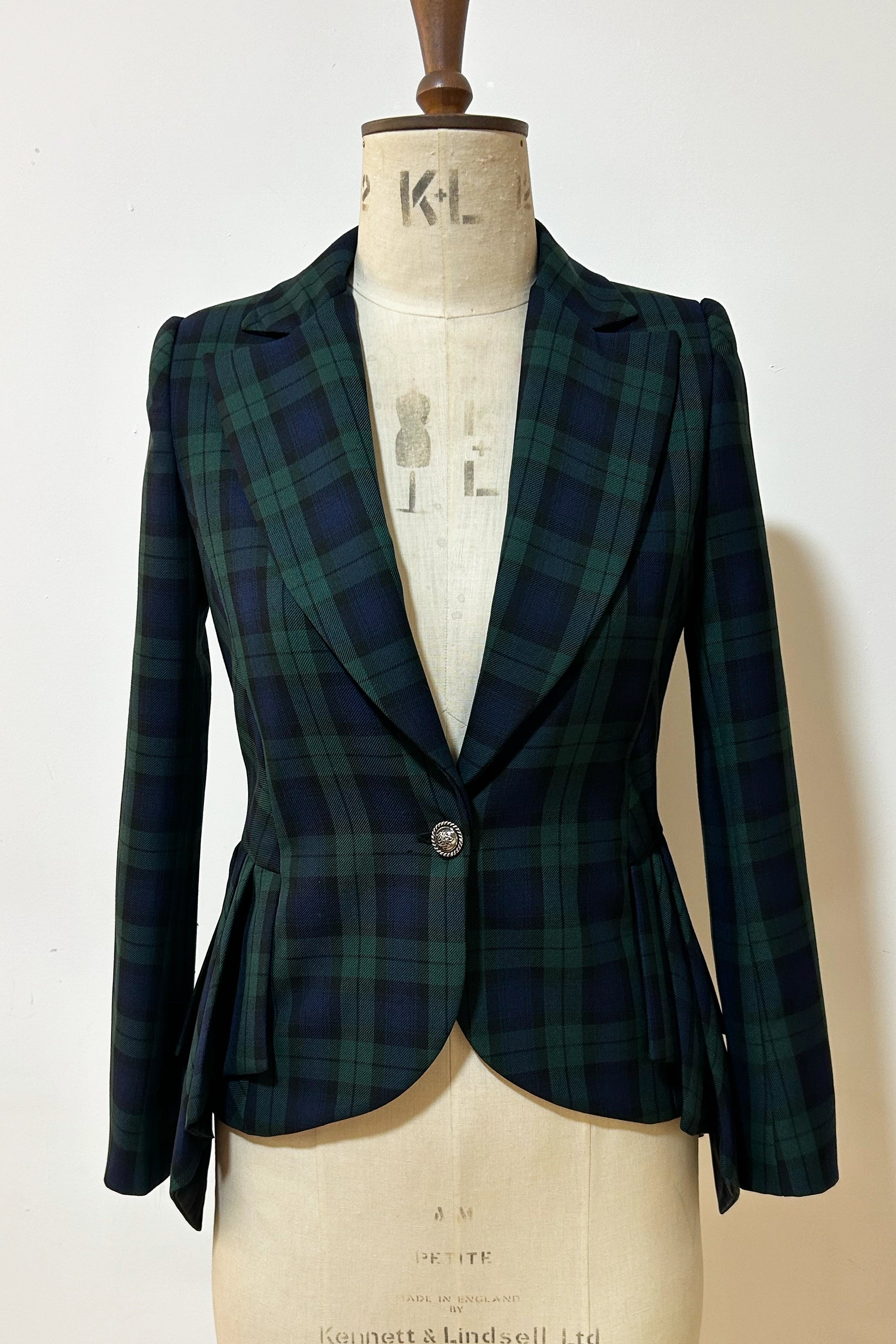 Tartan Single Button Coachwoman Jacket