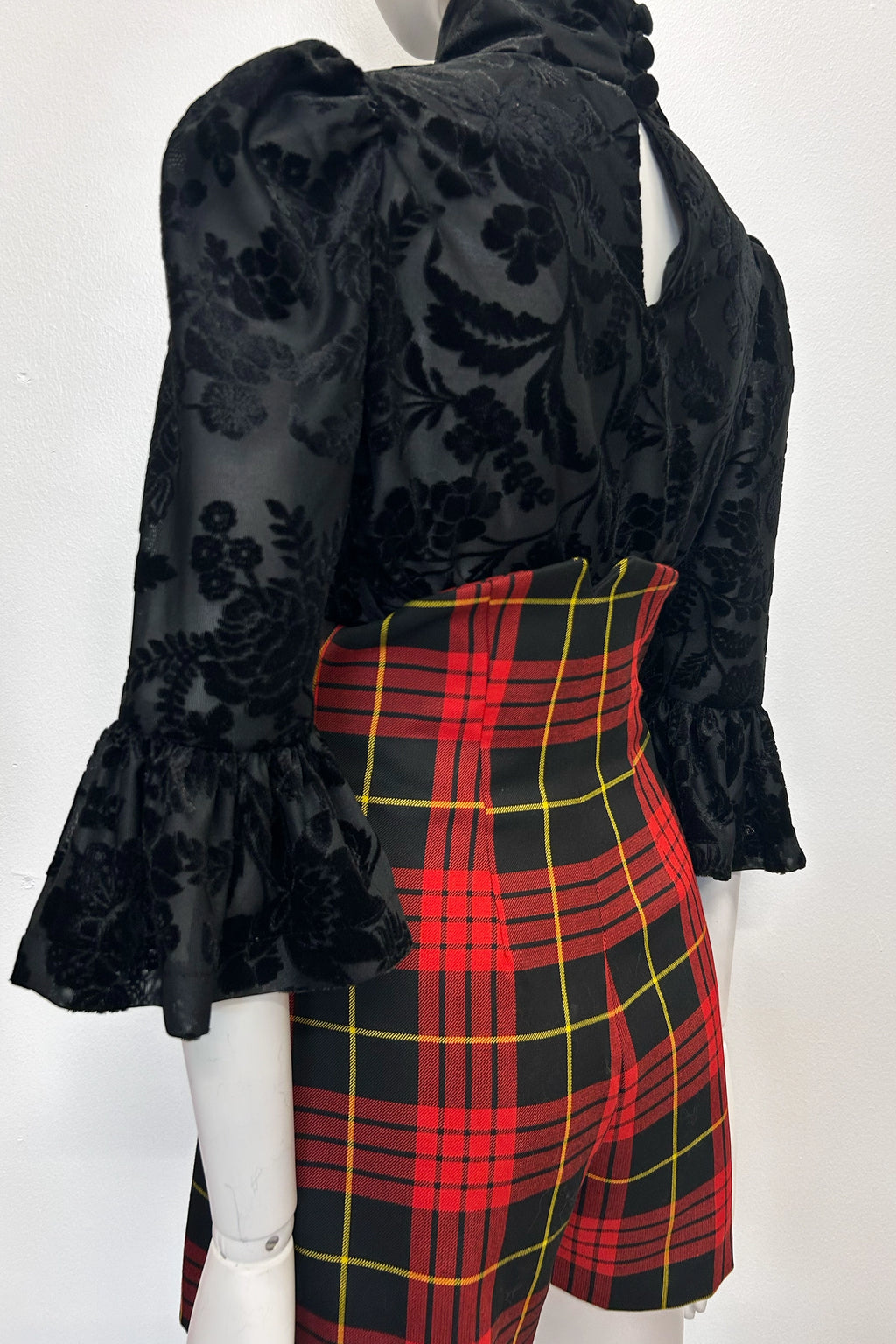 High Waisted Tartan Shorts