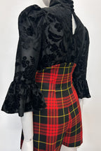 High Waisted Tartan Shorts