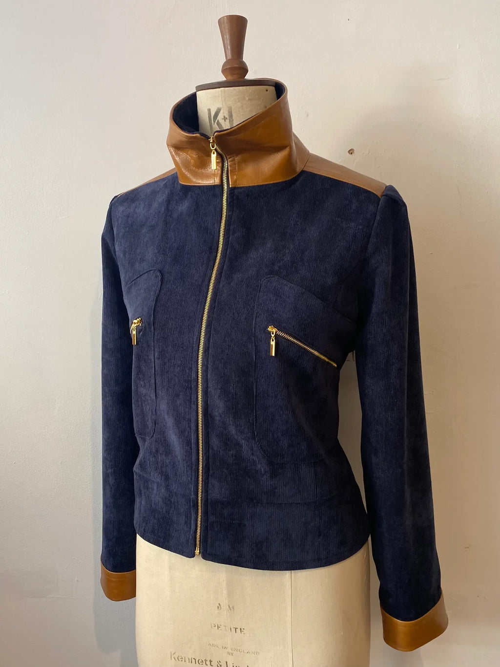 Cord- und Lederjacke Marianne