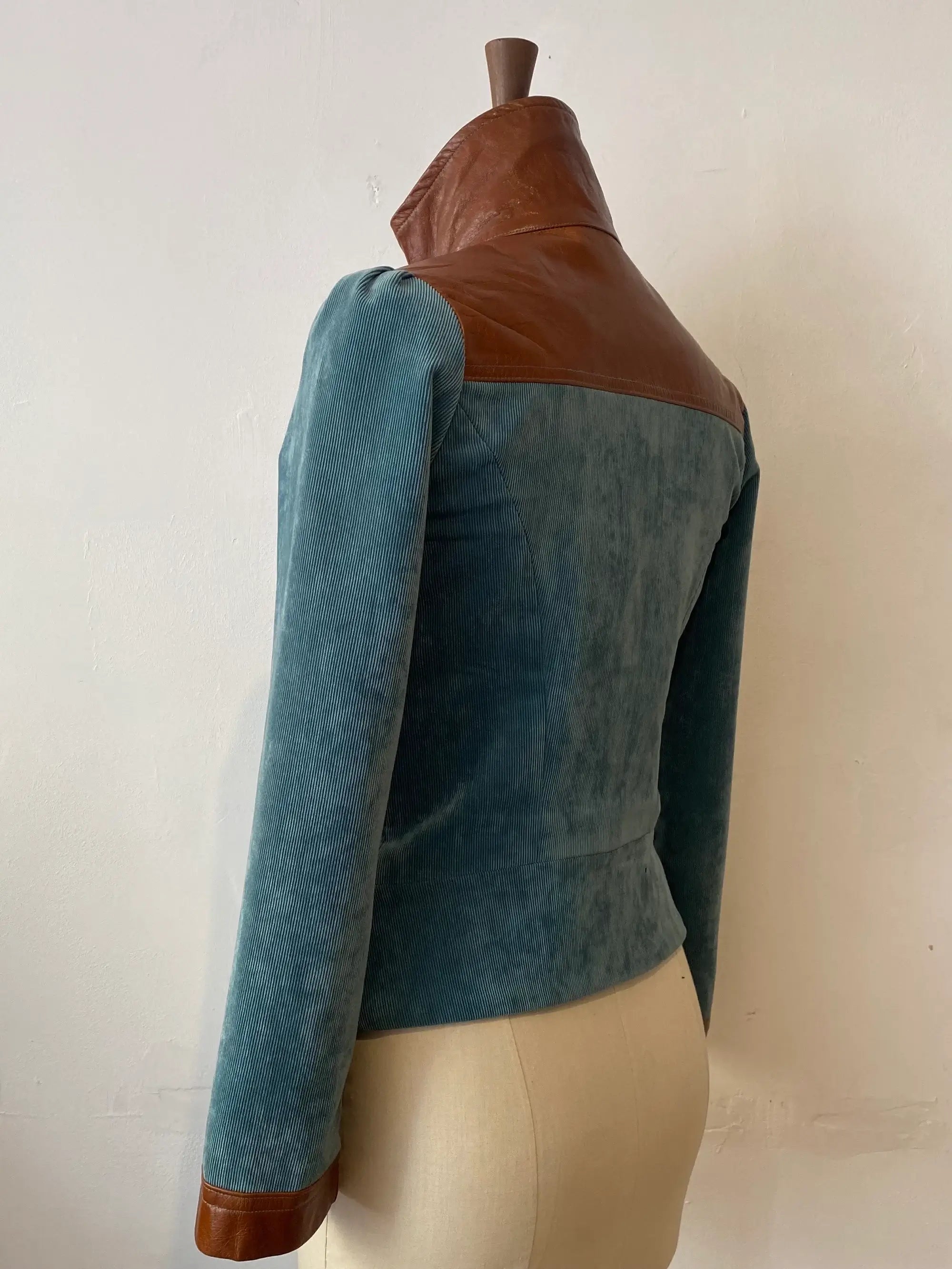 Cord- und Lederjacke Marianne
