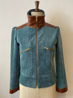 Cord- und Lederjacke Marianne