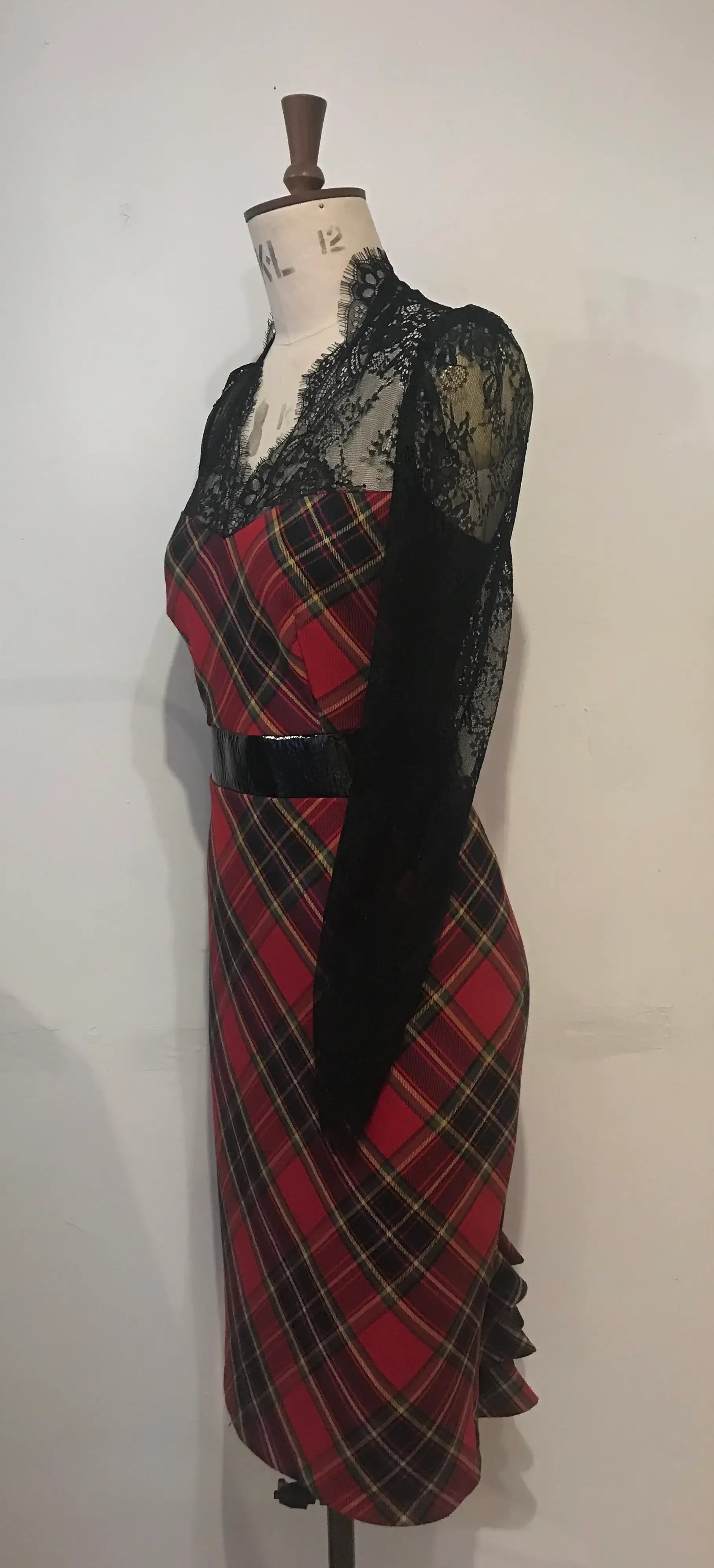 The Tartan Leather & Lace Blitz Dress