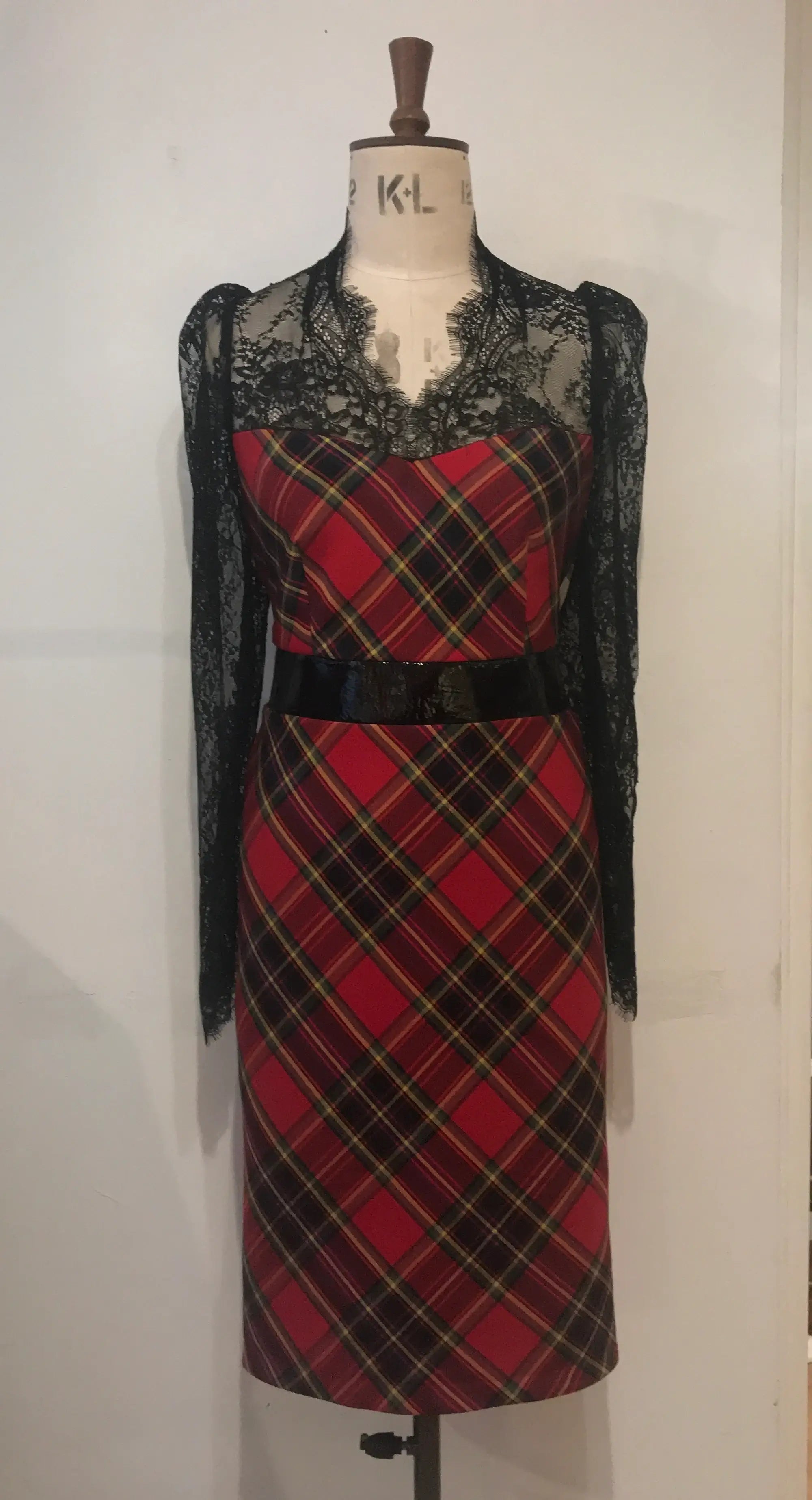 The Tartan Leather & Lace Blitz Dress