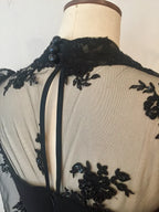 Beaded Lace Charlotte Dress – Triple Crepe & Embroidered Lace