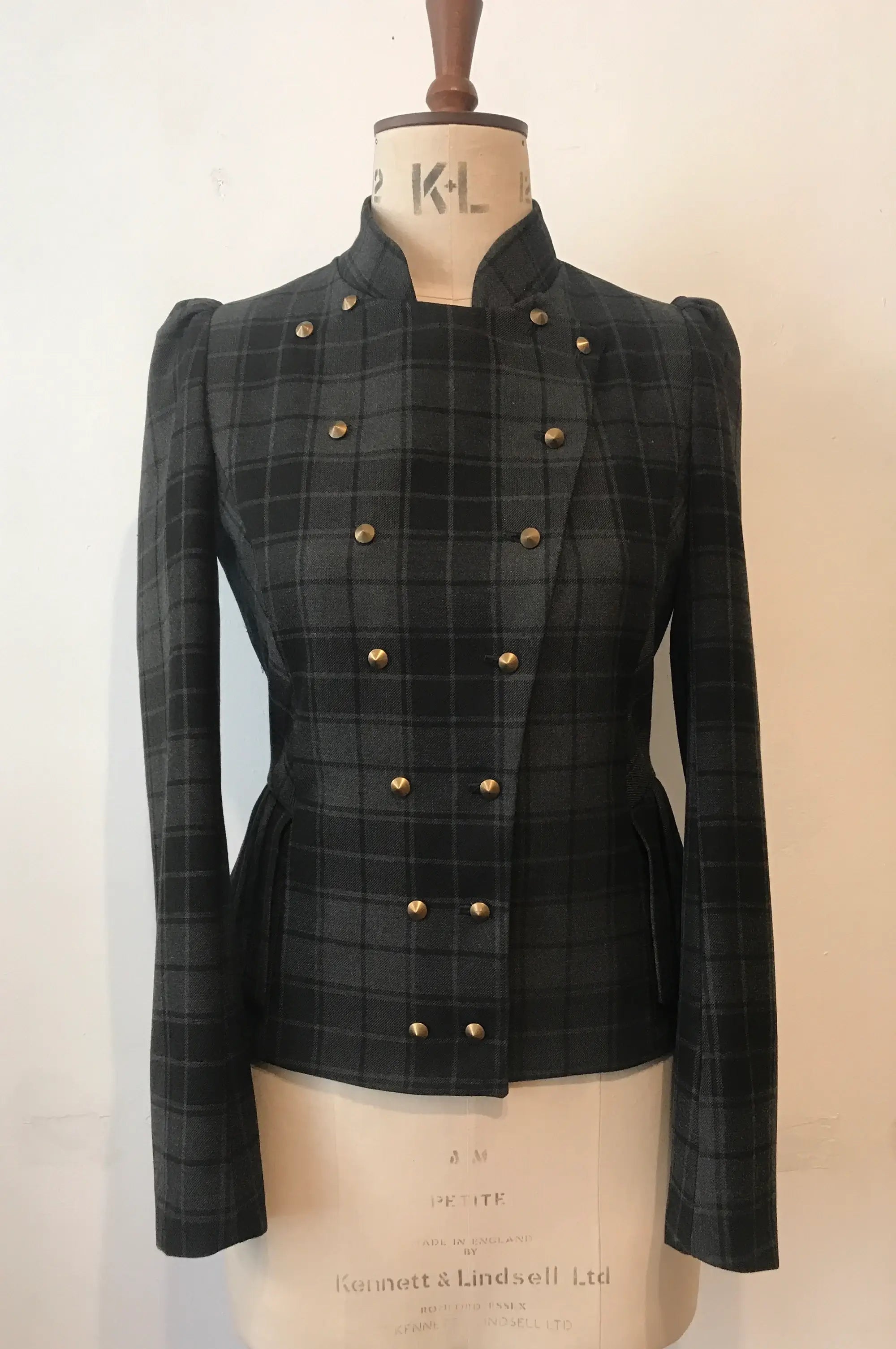 The Coletta Jacket – Tartan Hybrid with Side Kilts & Double-Breasted Front