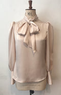 Anita Satin Tie Neck Blouse