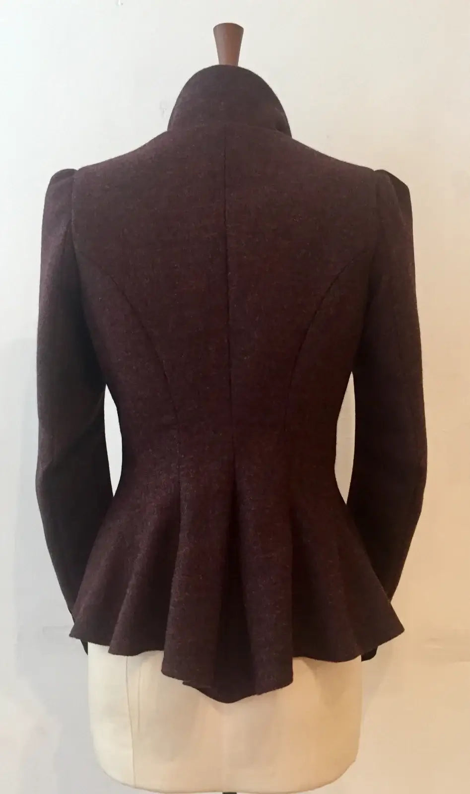 Zweireihiges Concours-Tweed-Sakko mit Samtdetails
