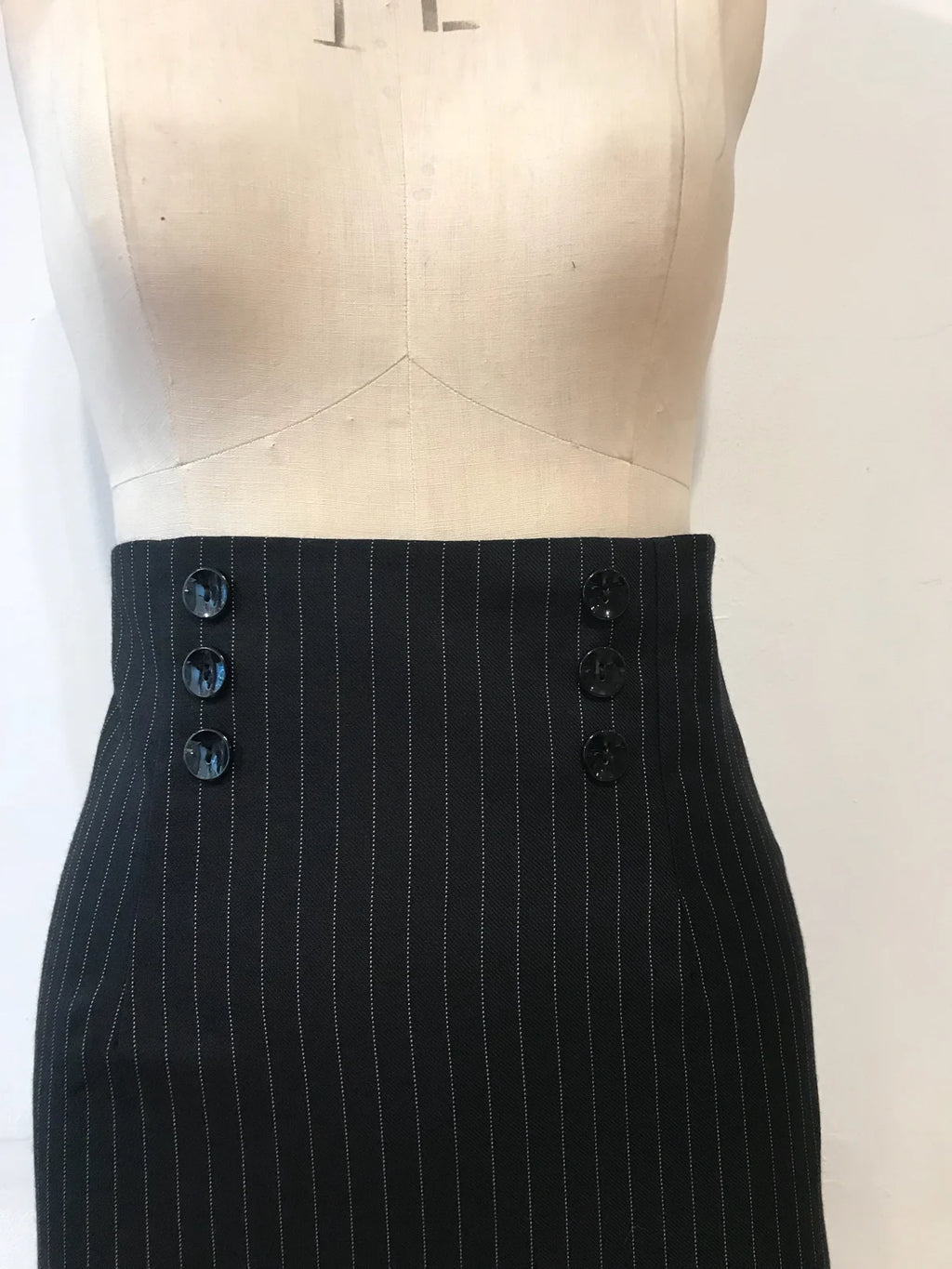 Bleistiftrock mit hoher Taille